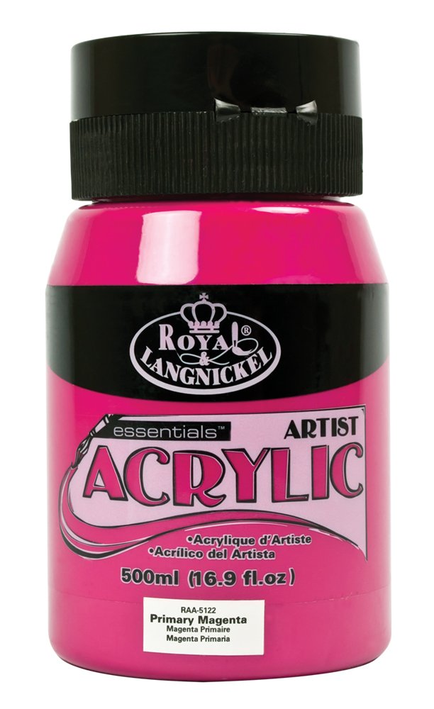 Royal & Langnickel RAA-5122 Essentials 500ml Acrylic Paint - Primary Magenta, Prim Magenta, 500 ml (Pack of 1)