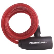 Master Lock Bike Lock Cable [Key] [1.8 m Coiling Cable] [Outdoor] [Random Color] 8127EURPRO - Ideal for Bike, Electric Bike, Skateboards, Strollers, Lawnmowers and other Outdoor Equipments