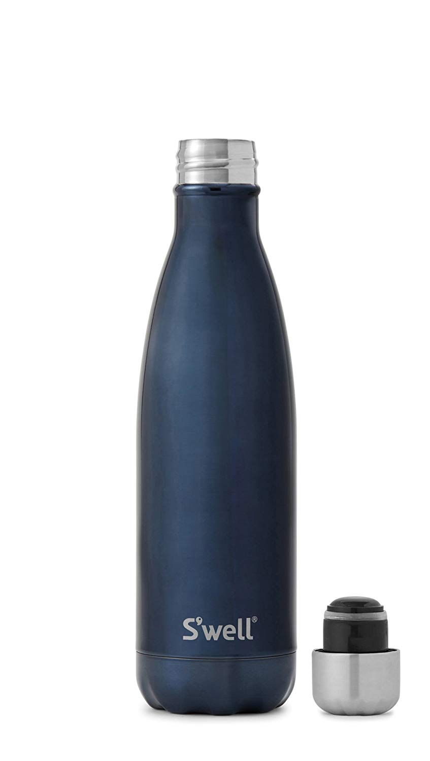 S'well Stainless Steel Water Bottle, 500ml, Blue Suede - Image 2