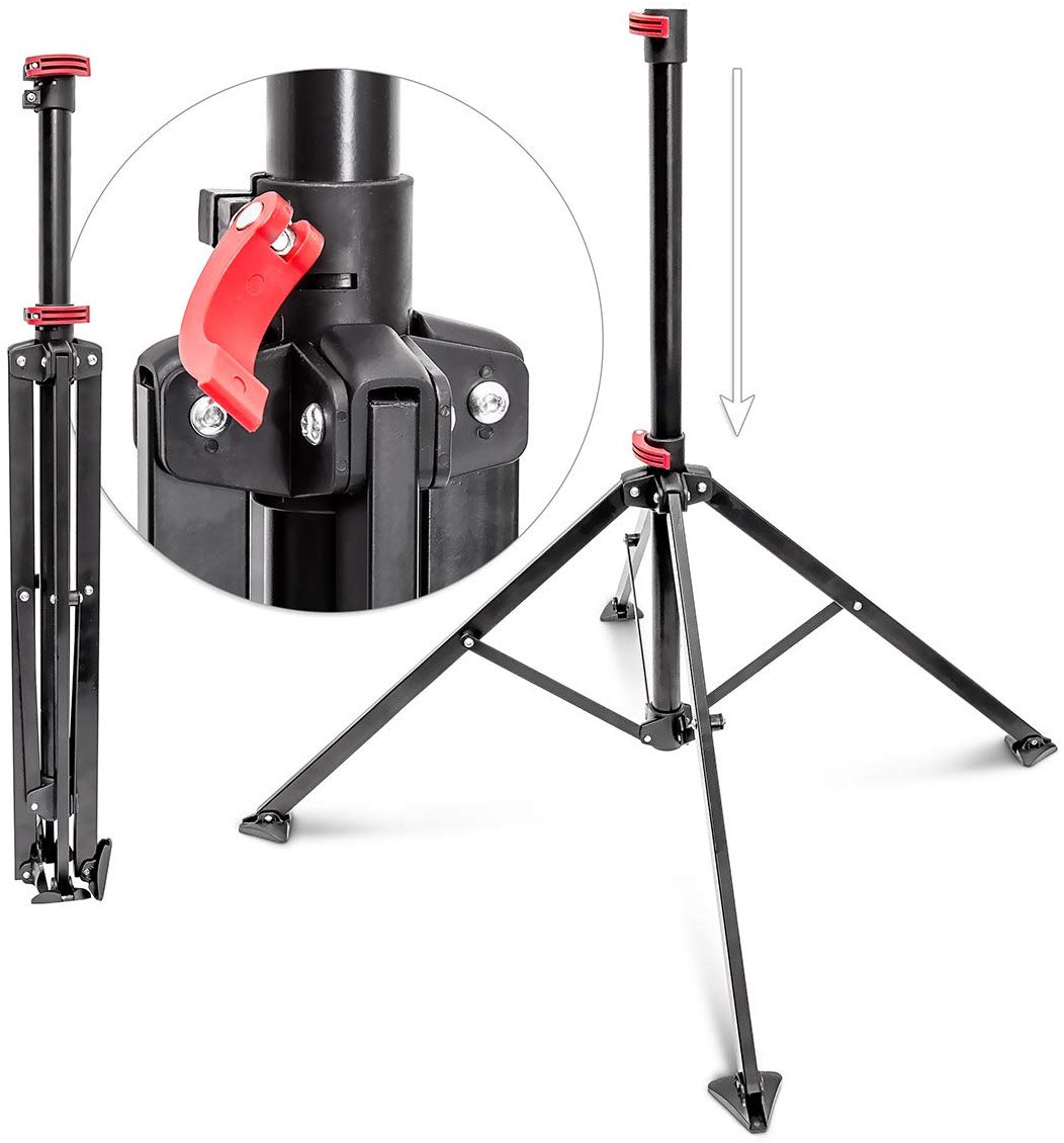 Relaxdays Bicycle Stand with Tool Storage, for Bike Maintenance & Folding and Adjustable, w 4 Legs, Steel, Black - Image 3