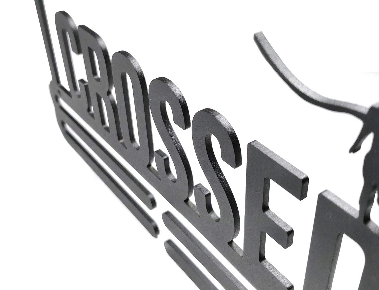 Sports Medal Holder Medal Hanger Display I Crossed the Line Running Carbon Steel Two Tiers Professional Wall Mount - Image 4