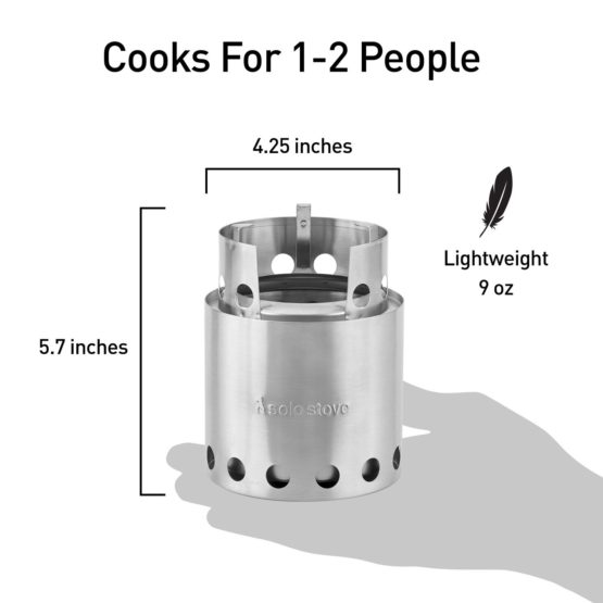 Solo Stove Lite - Portable Camping Hiking and Survival Stove | Powerful Efficient Wood Burning and Low Smoke | Gassification Rocket Stove for Quick Boil | Compact 4.2 Inches and Lightweight 9 Ounces - Image 3