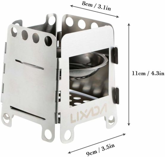 Lixada Camp Stove Lightweight Wood Stove Solidified Camping Stove with Mesh Bag for Outdoor Cooking Picnic BBQ - Image 2