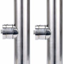 NUZAMAS 2X Stainless Steel Fishing Rod Holders Clamp On Rails Mounting 7/8" to 1" 22mm to 26mm Rail Mounted Marine Grade for Boat