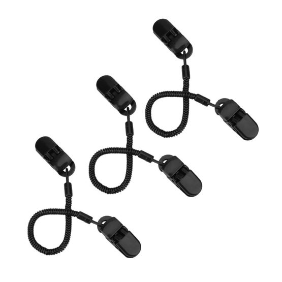 Alomejor 3Pcs Cap Retainer Hat Clip Keeper Windproof Hat Retainer for Fishing Jogging Camping Apparel Keeper Holder and Coiled Cord - Image 2