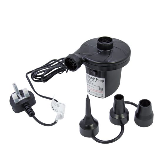 Milestone Camping 83150 Electric Air Pump / Inflate Or Deflate Airbeds, Paddling Pools & Other Toys / AC240V-130W / Portable & Lightweight / Includes 3 Nozzles - Image 3