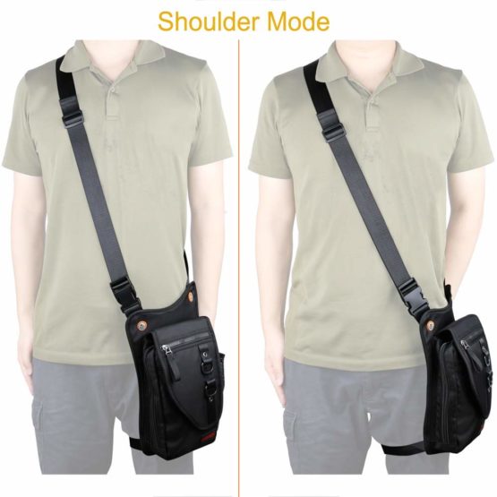 Larswon Thigh Pack, Leg Bag Thigh Pouch Bag Tactical Waist Bag Motrocycle Bag Waterproof Green - Image 3