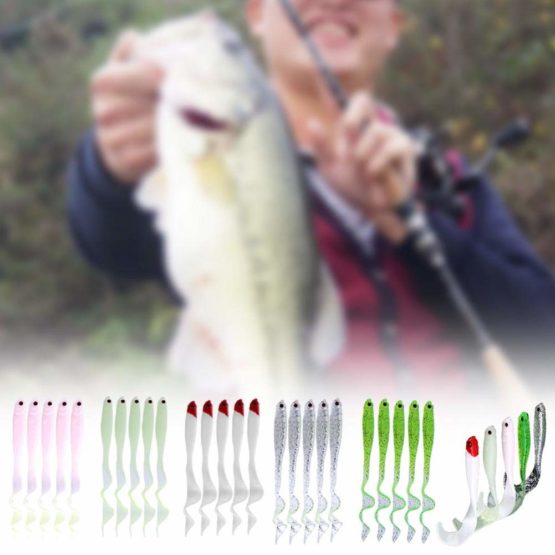 Alomejor Tail Fishing Bait Soft Artificial Fishing Lures Sea Boat Fishing Lure Suitable for Sea River Lake Fishing(Mixed Color) - Image 4