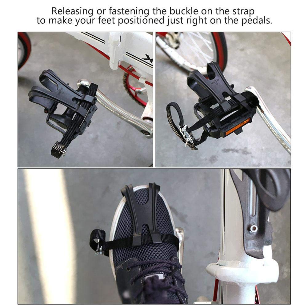 Nylon Cycling Pedals with Integrated Toe Clips and Cages, As Pictures Show, Approx. 112 * 79mm / 4.4 * 3.1inch - Image 2