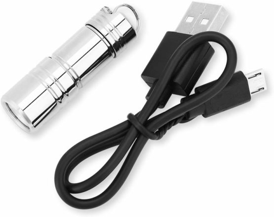 Dilwe Mini Keyring Lamp, Portable 100lm LED Flashlight Torch Lamp with Ring and Charging Cable for Outdoor Camping Cycling - Image 2
