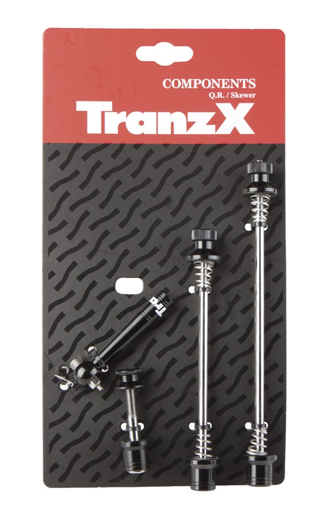 TranzX Components Quick Release Security Skewer Set - Black, standard