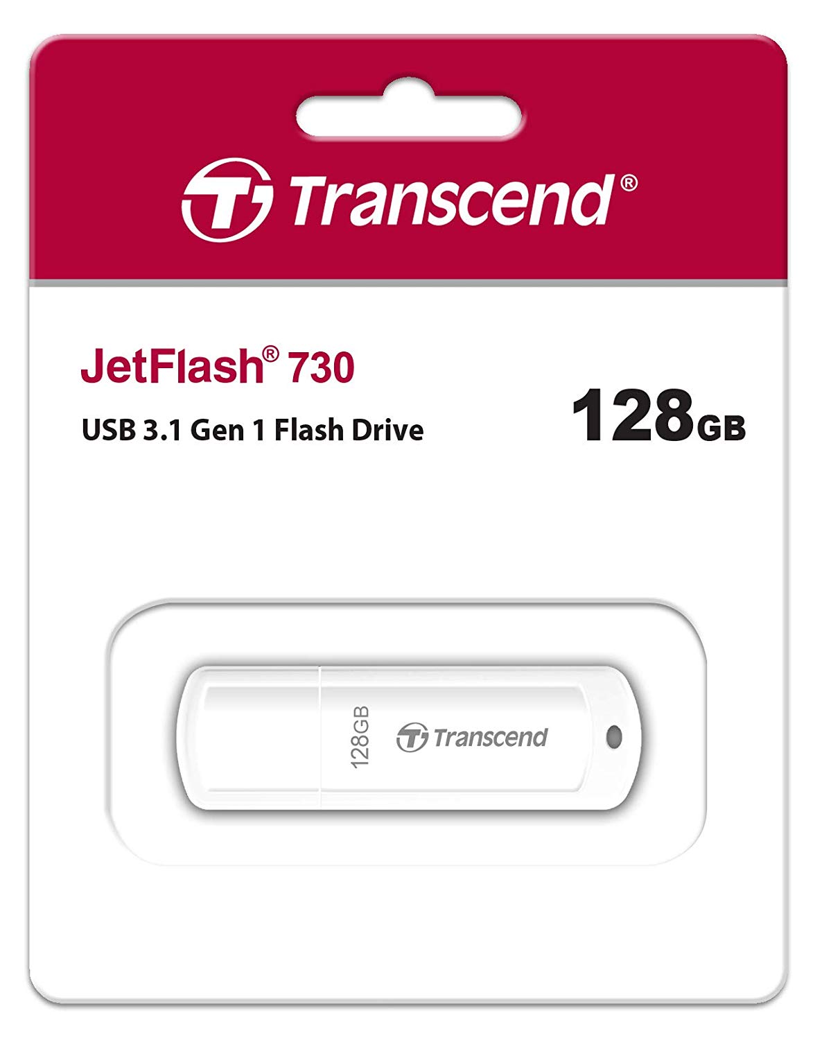 Transcend JetFlash 730 128GB USB 3.1 Gen 1 Flash Drive USB Stick TS128GJF730, White - Image 4