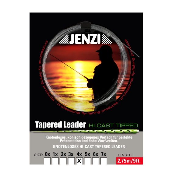 Jenzi Classic Tapered Leader Size 4x / 0.18 / 0.54