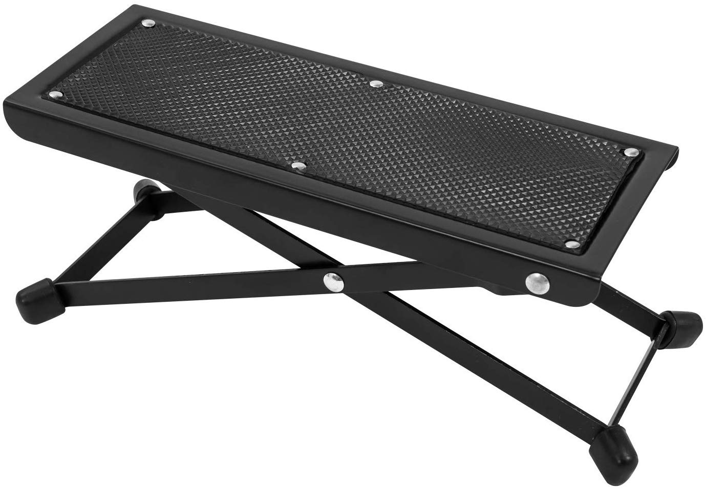 CASCHA guitar footrest 4-fold adjustable in height, foot stool foldable, foot rest footstool foot support guitar