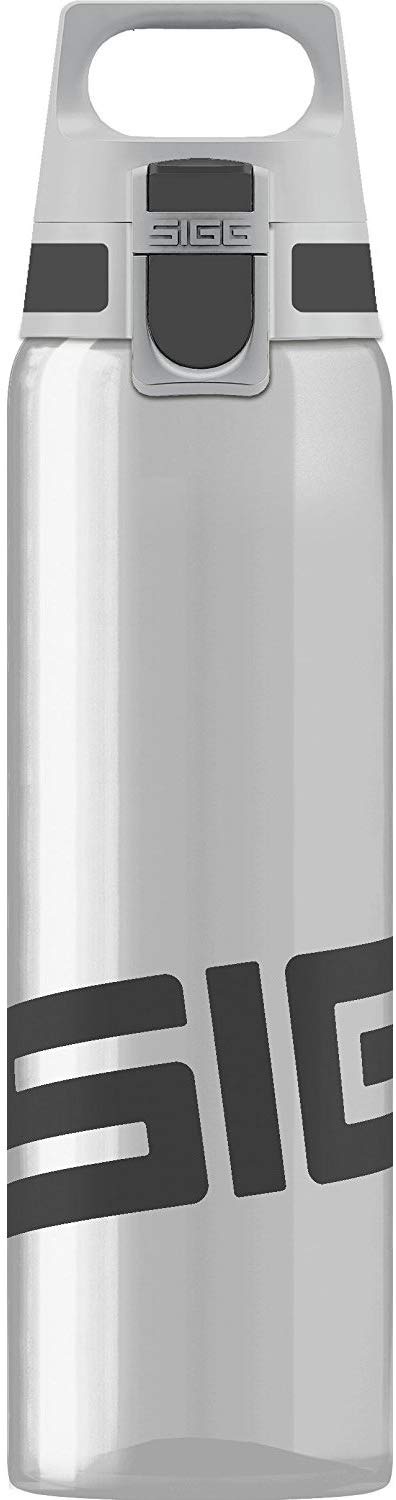 Sigg, Tritan Water Bottle, Total Clear ONE Anthracite, Suitable For Carbonated Beverages, Dishwasher Safe, Leakproof