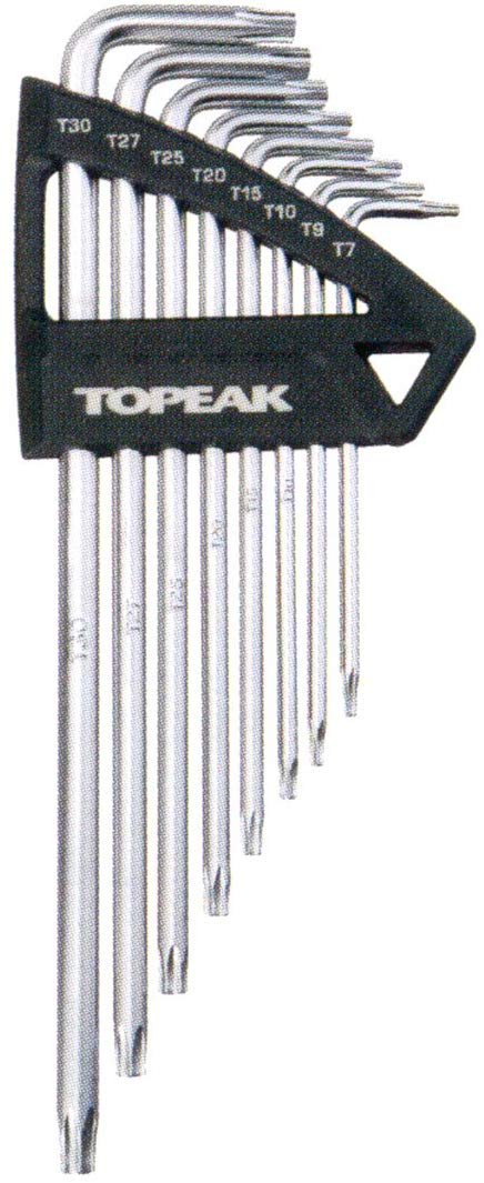 Topeak Duo Torx 8 Piece Wrench Set T7 - T30, Black