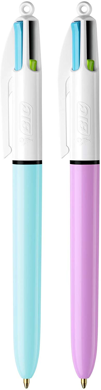 Bic 883783 4 Colours Original and Bic 4 Colours Fun Ball Pens Medium Point (1.0 mm), Blue, Green, Lilac, Lime, Turquoise - Image 3