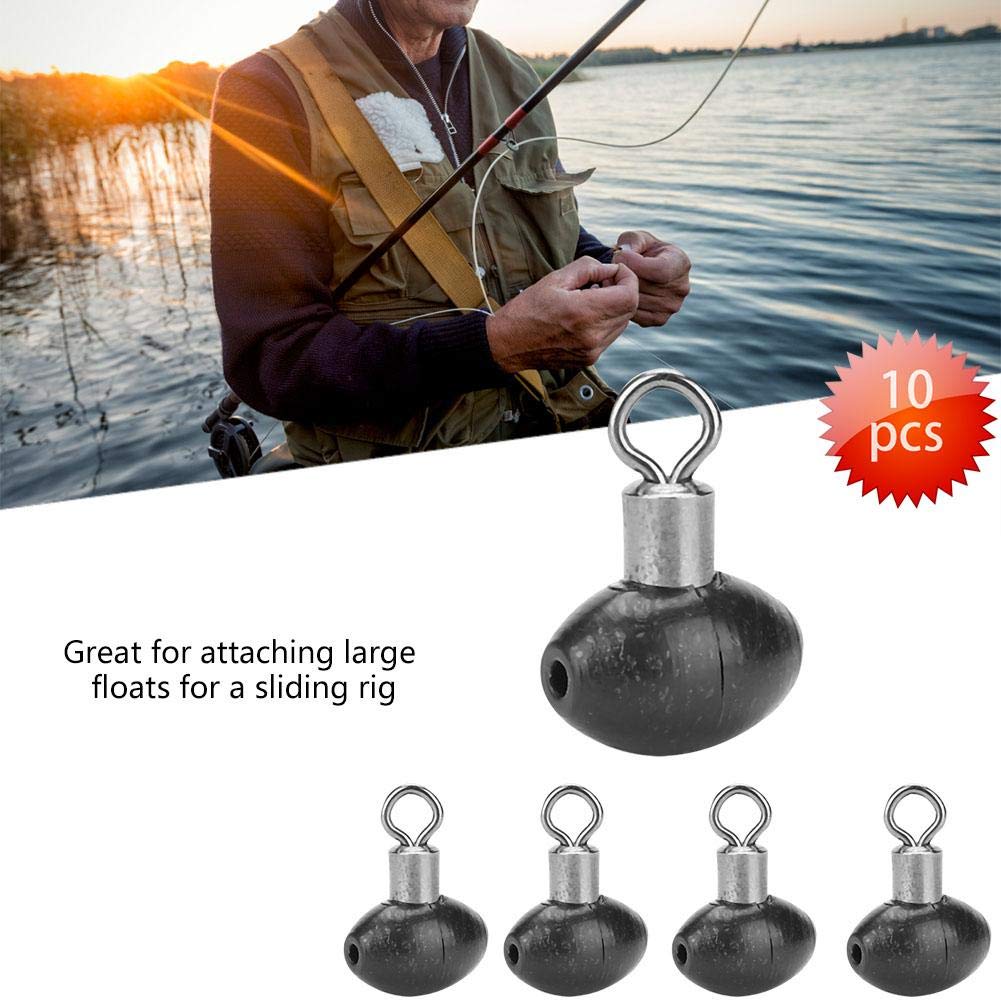 Zerone Set of 10PCS Fishing Swivel Zip Slider Bead Swivel