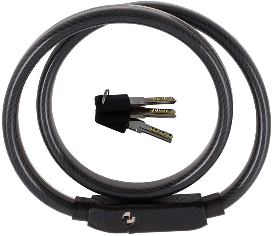 Stanley Unisex Adult S741-161 Reflective Key Cable Bike Lock - Black, 10 x 1200 mm 81316385111