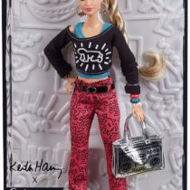 Barbie FXD87 Keith Haring Signature Collection Doll, Blonde Hair, Graphic Fashion with Boom Box Purse