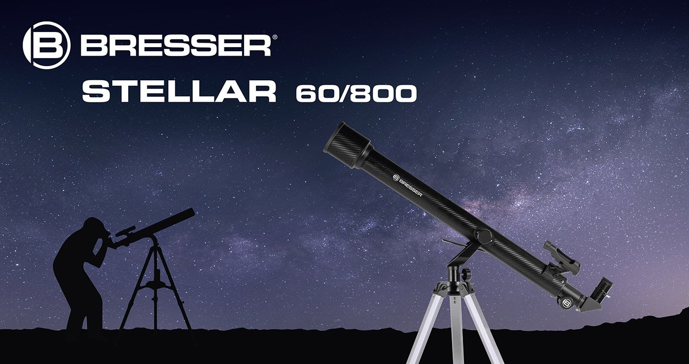 Bresser Refracor Telescope Stellar 60/800 Alt-Azimuth with tripod, Neue Version - Carbonlook - Image 2