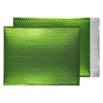 Blake Purely Packaging C3 180 x 210mm Matt Metallic Padded Bubble Pocket Envelopes Peel & Seal (MTMG165) Green- Pack of 50