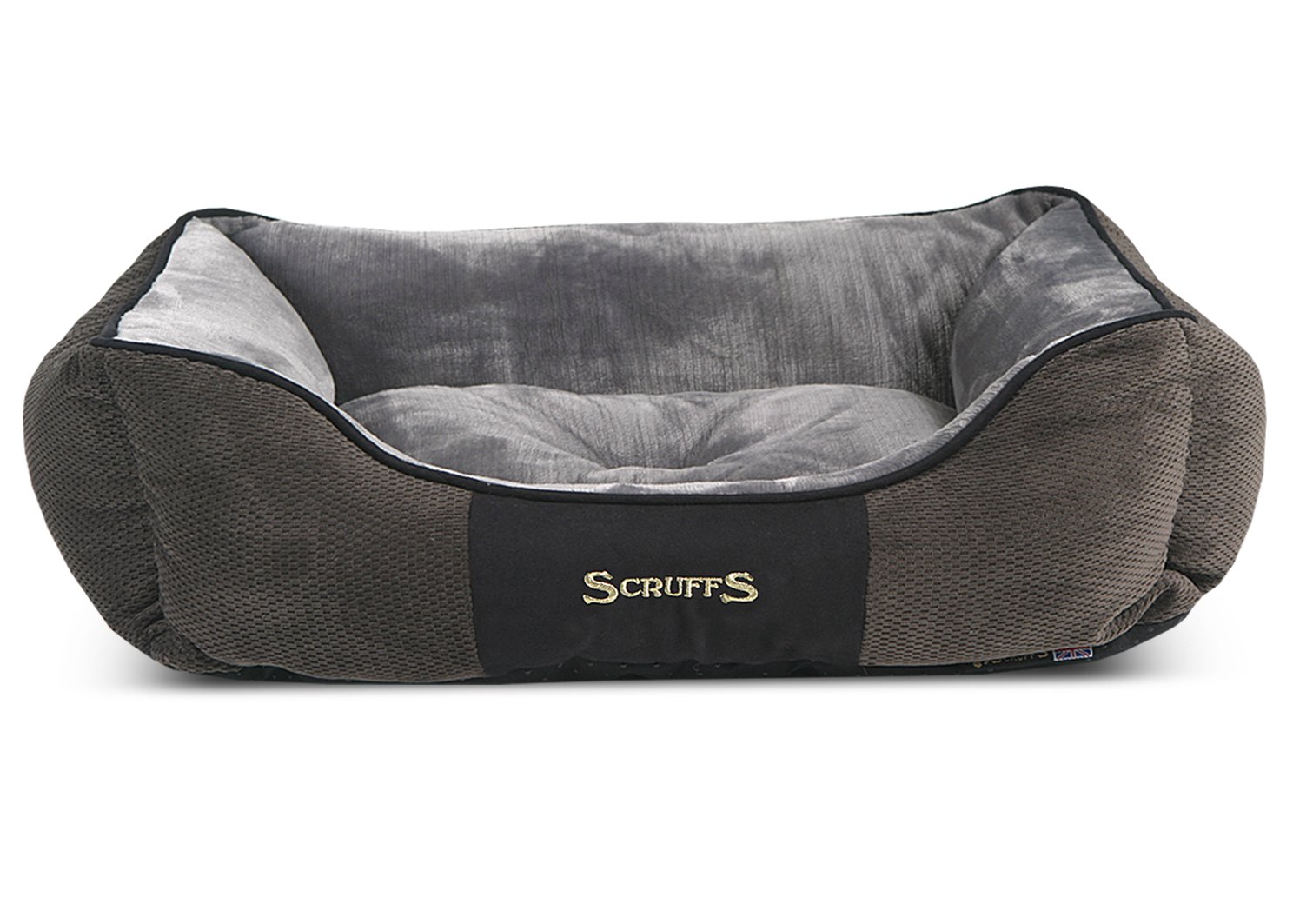 Scruffs Chester Box Bed (XL) Graphite, 90 x 70 x 20 cm (L x W x H)
