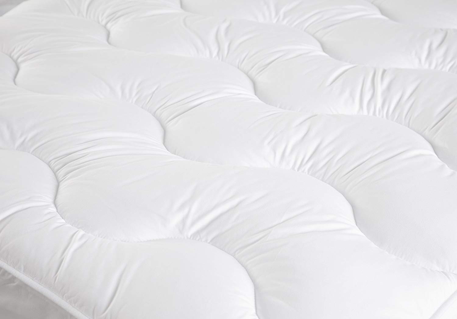 Snuggledown Classic Hollowfibre Double Mattress Topper Double Bed Fitted, White - Image 3