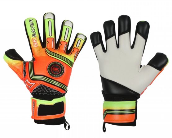 GK Saver Football Goalkeeper Gloves Champ 01 Orange Negative Cut Goalie Gloves