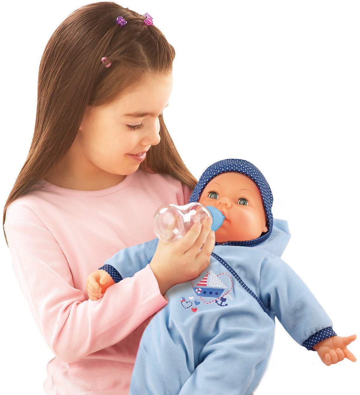 Bayer Design 94683AA Function, Interactive Doll, Hello Baby Boy with Accessories, 46 cm, Blue - Image 4