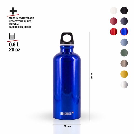 Sigg Unisex's Wmb Traveller Drinking Bottle, Blue, Small - Image 4