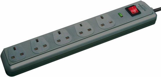 Brennenstuhl Eco-Line 13.500A extension socket with surge protection 5-way light grey 2m 05VV-F 3G1,25 *GB*