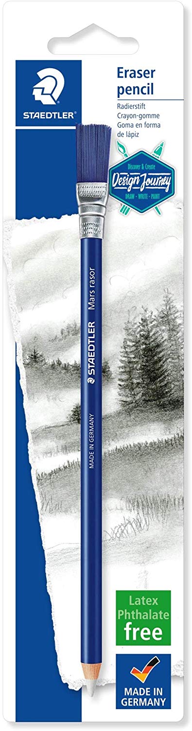 Staedtler 526 61BK-C Mars Razor Eraser Pen (with Brush, Phthalate and Latex Free, Blister Card with One Pen)