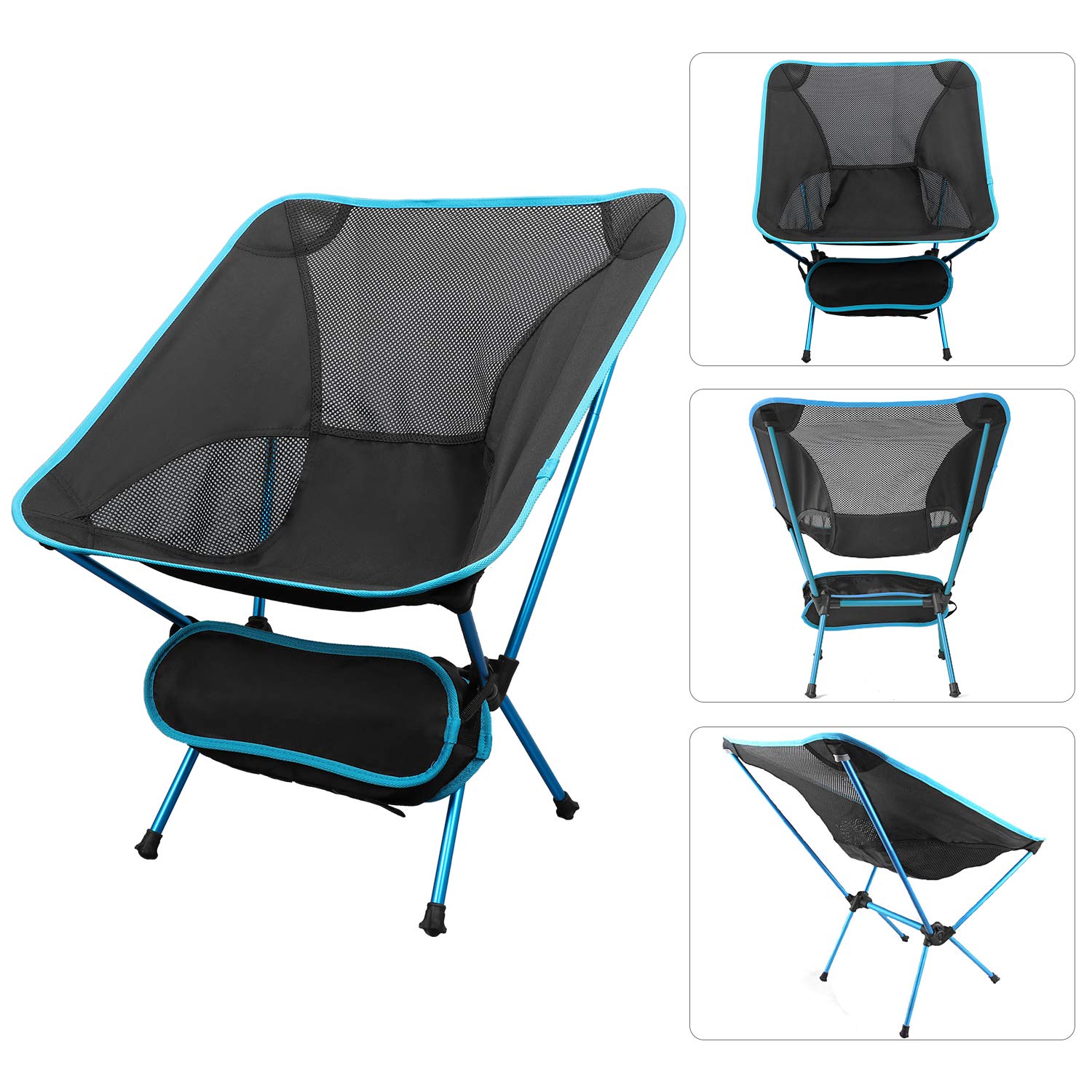 TsunNee Folding Camping Chair, Lightweight Portable Outdoor Chair with Carry Bag for Hiking Picnic Beach Backpacking BBQ Garden Fishing - Image 4