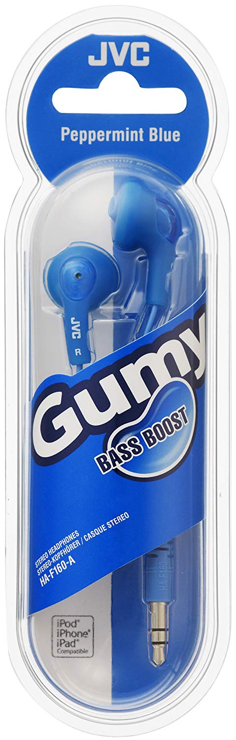 JVC Gumy In-Ear Wired Headphones Earphones Compatible with iPod, iPhone, Samsung - Blue - Image 2