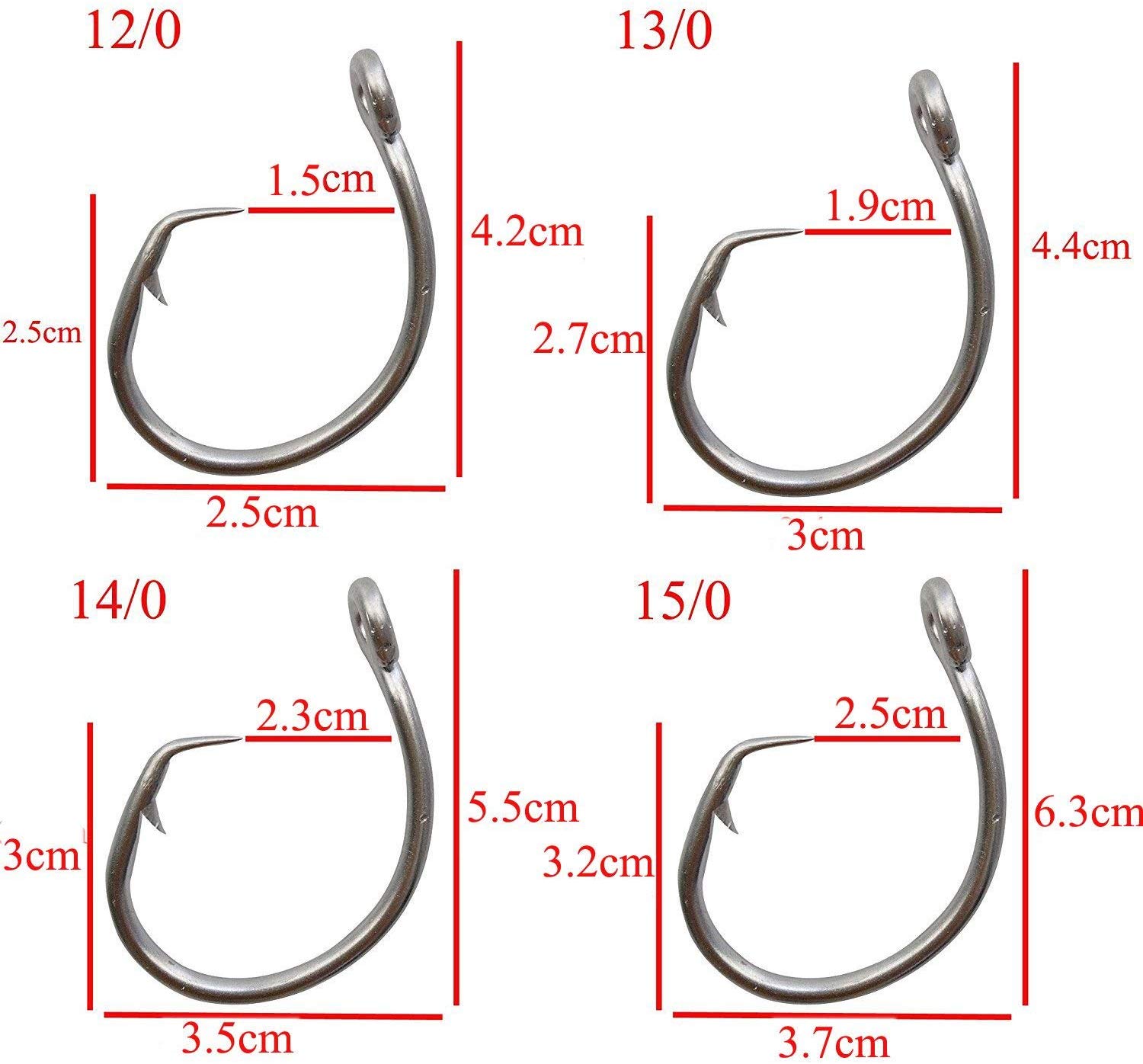 Easy Catch Tuna Circle Fishing Hooks 39960 Stainless Steel Shark Tuna