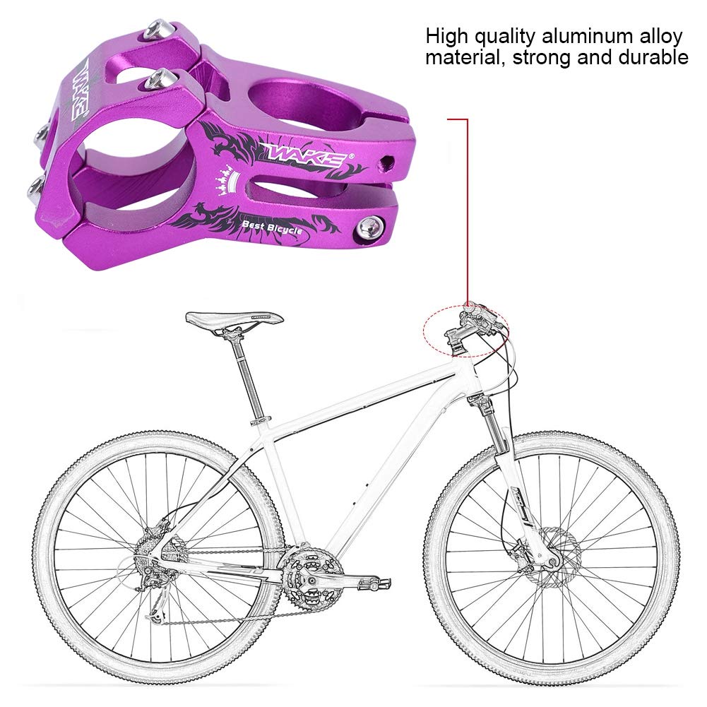 Purple MTB 31 8 Stem Stem MTB Stem 31.8 mm Aluminium Alloy Bicycle Handlebar Rod Mountain Road Bicycle Handlebar Rod (Purple) - Image 4