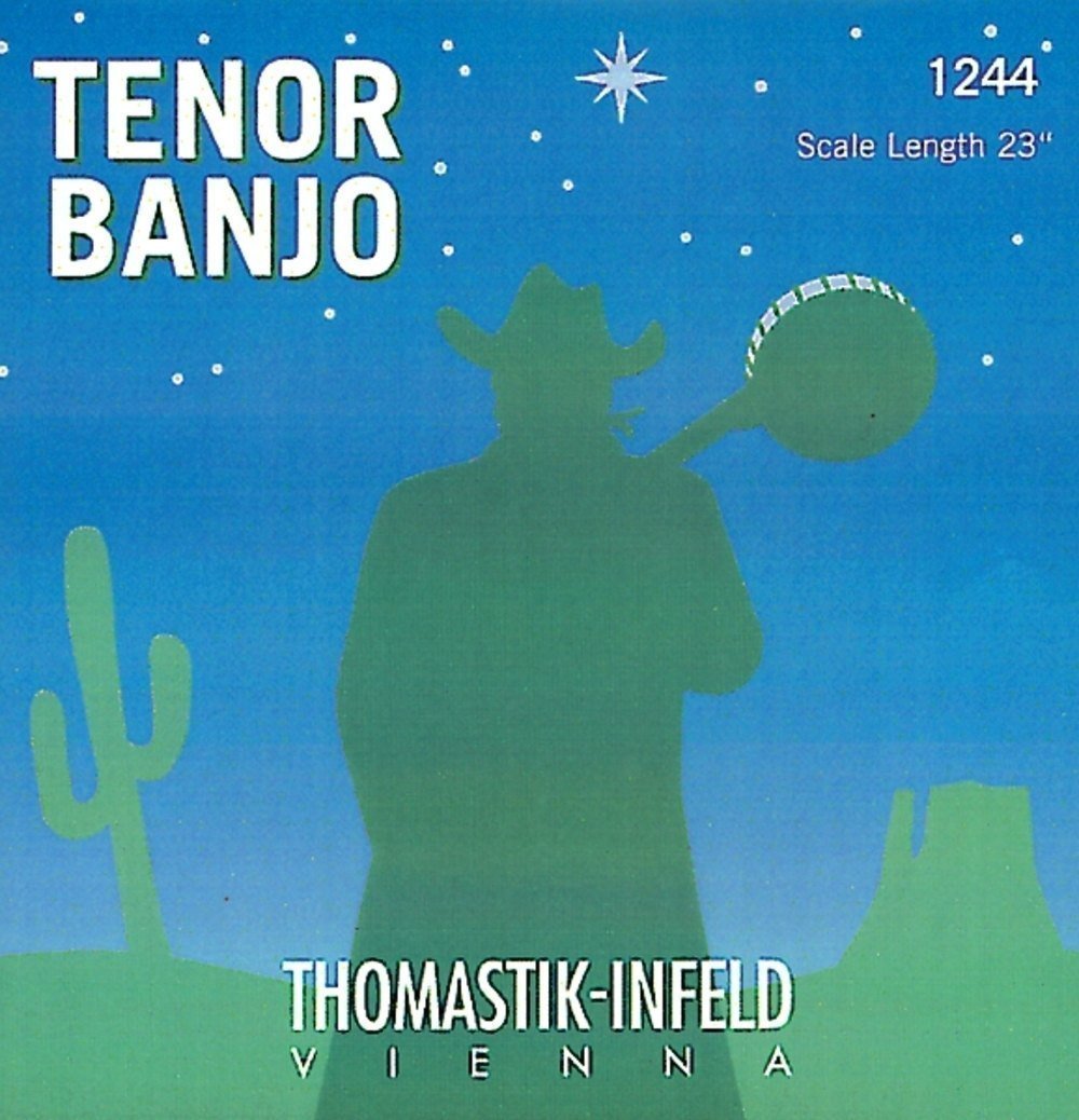 Thomastik Saiten für Tenorbanjo Satz Chromumspinnung mit Schlinge für Mensur 580 mm / 23", Chrome