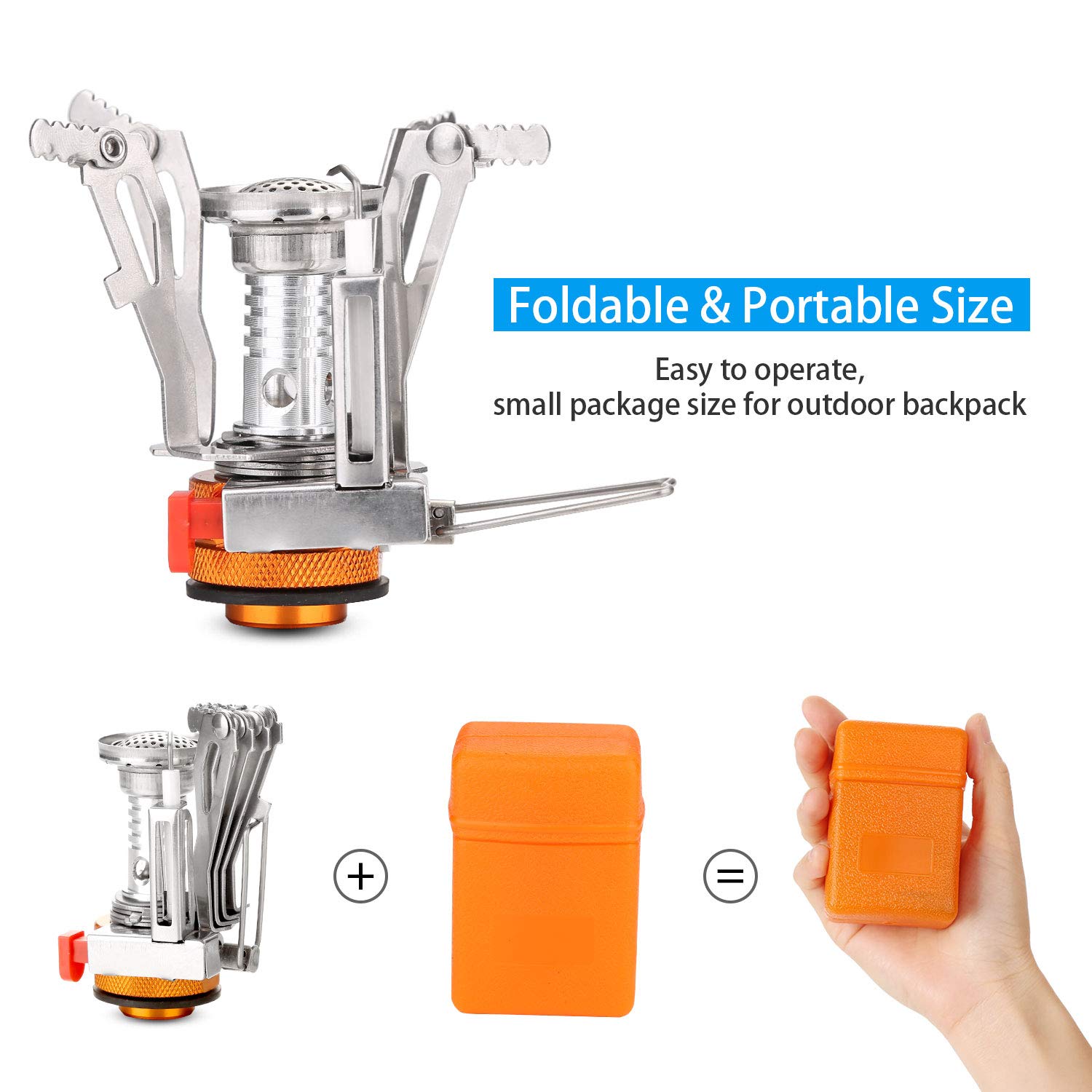 Odoland Camping Cookware Set including Stove for 1-2 People - Image 4