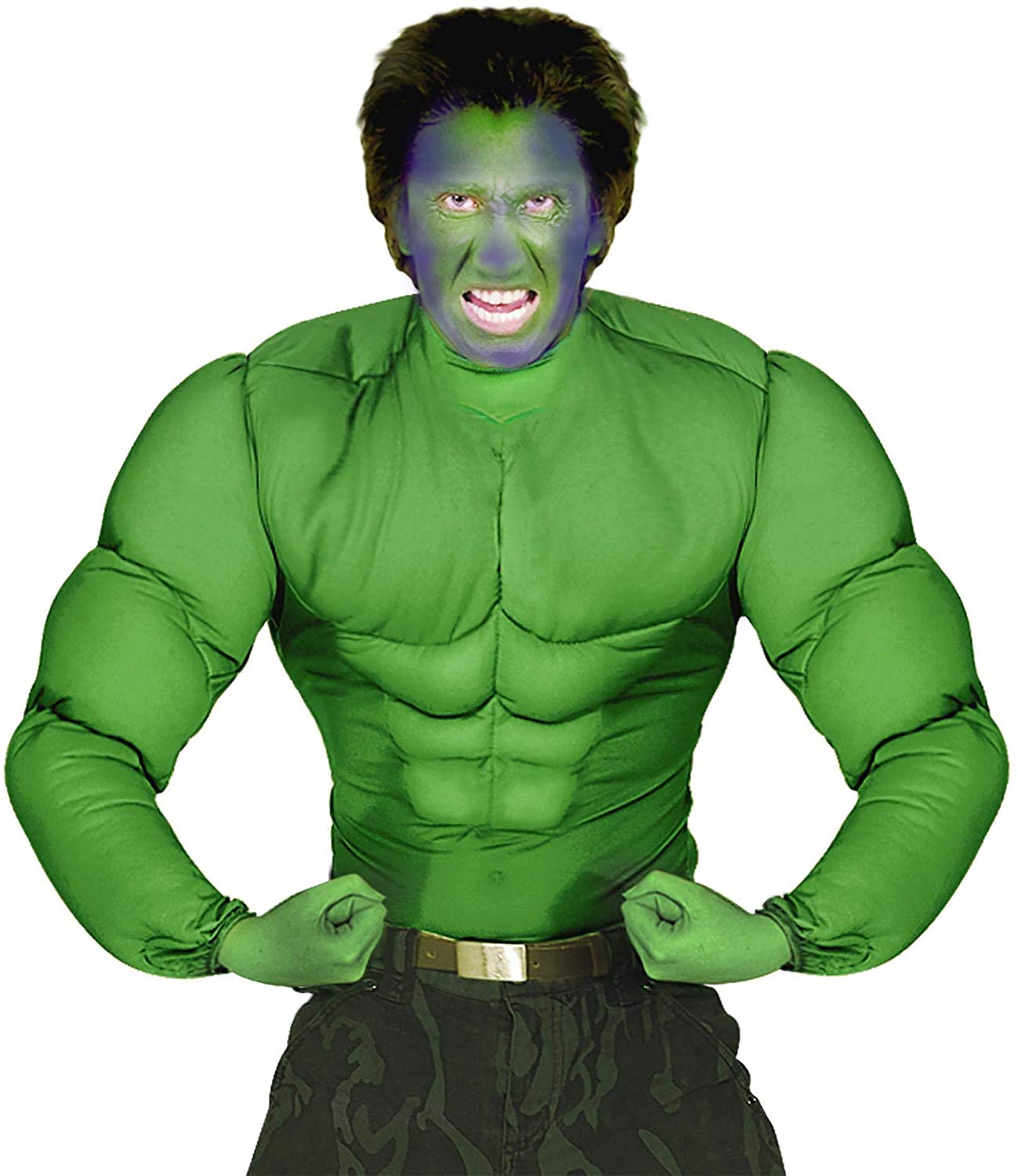 Widmann Kid?s Dressing Up Costume Green Muscle Shirt