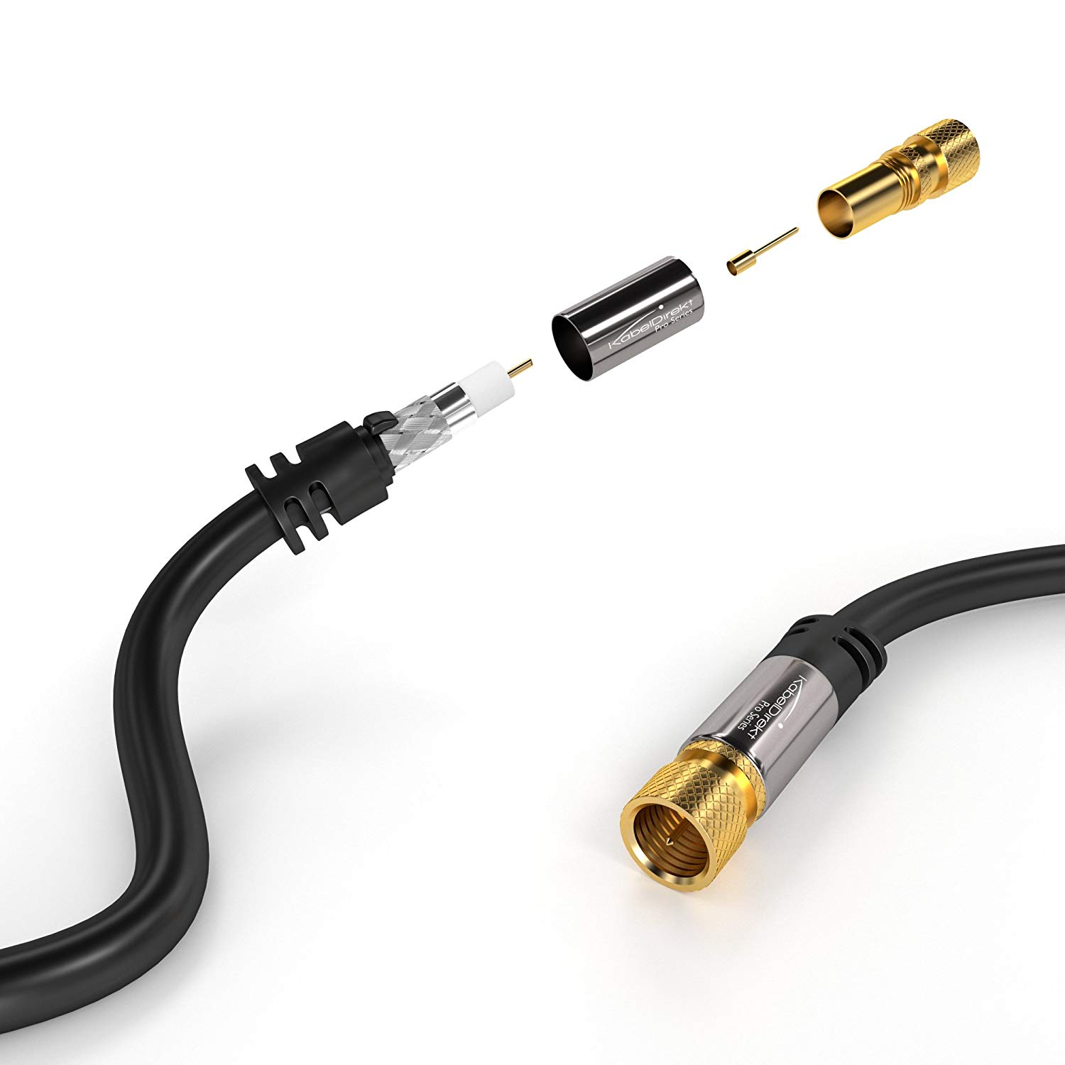 KabelDirekt, SAT Cable, Coaxial, Internet & Satellite TV/Aerial Cable with F-Connector, Metal Plug, Designed in Germany - Image 3