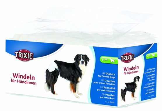 Diapers (nappies) for dogs, 12 pieces, S-M, 12 pcs