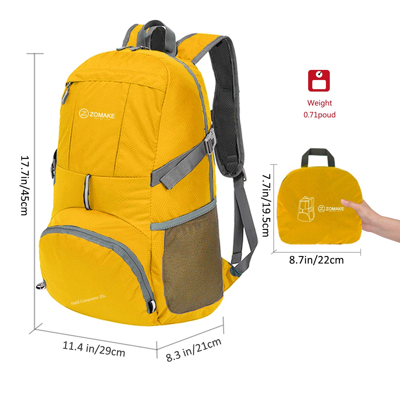 ZOMAKE Lightweight Foldable Backpack - Image 2