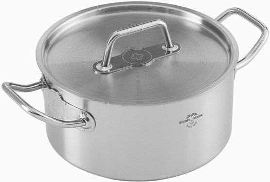 Kuhn Rikon Montreux Casserole, 20cm, 3.0L, Stainless Steel, Silver, 20 cm/3 Litre