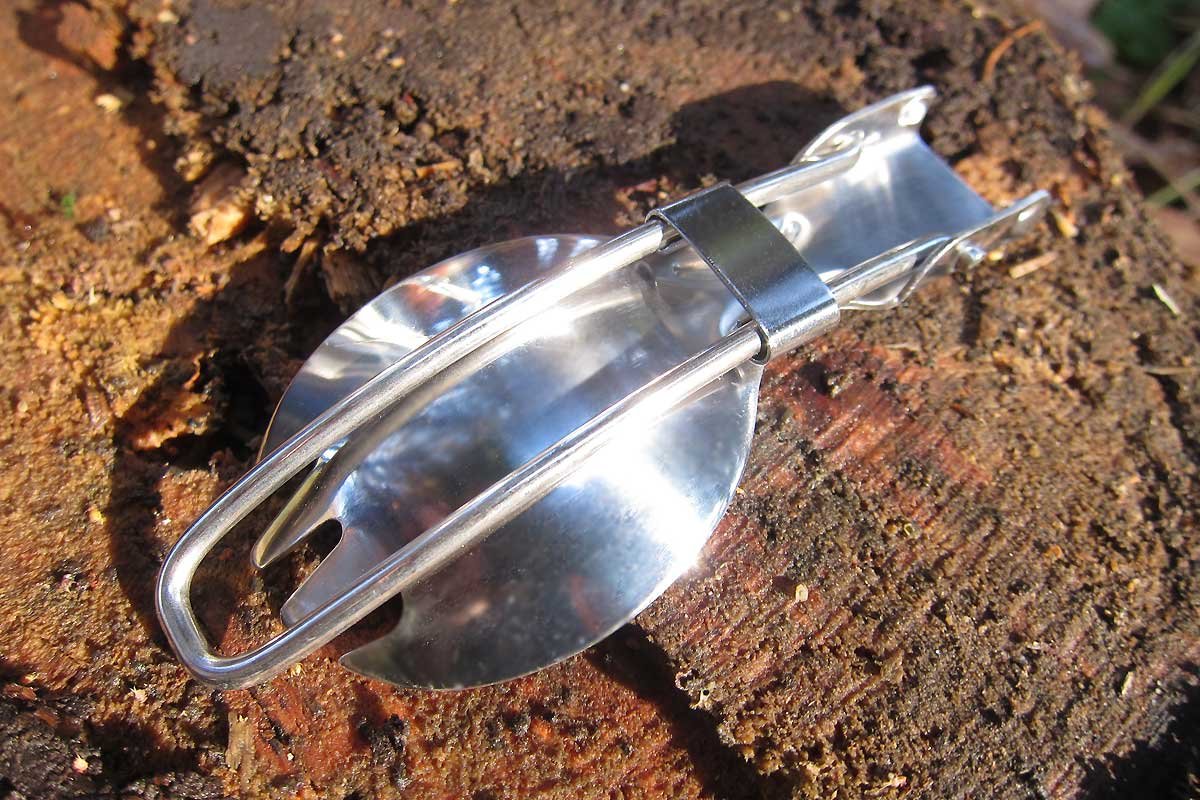 Outdoor Saxx® Camping Folding Cutlery, Fork and Spoon in One - Saves Luggage, Stainless Steel, Ultra-Lightweight - Image 4