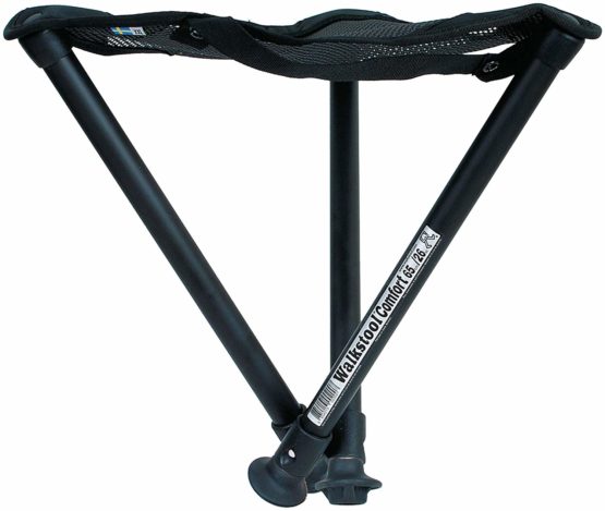 Walkstool - Comfort Model - Black and Silver - 3 Legged Folding Stool in Aluminium - Height 45 to 75 cm - Maximum Load 200 to 250 kg - Made in Sweden - Image 2