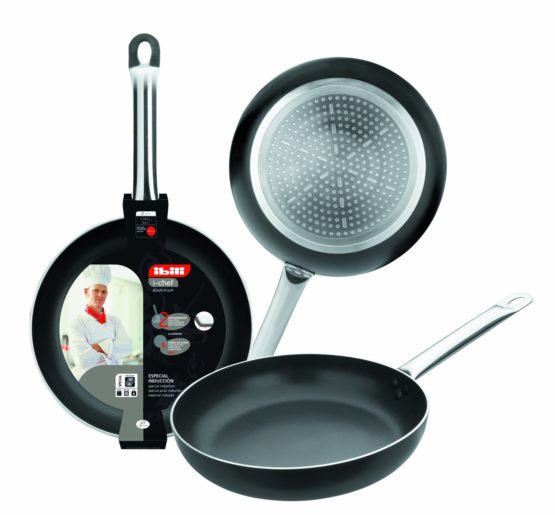 IBILI I-Chef Frying Pan, Aluminium, Black/Silver, 30 x 30 x 6 cm