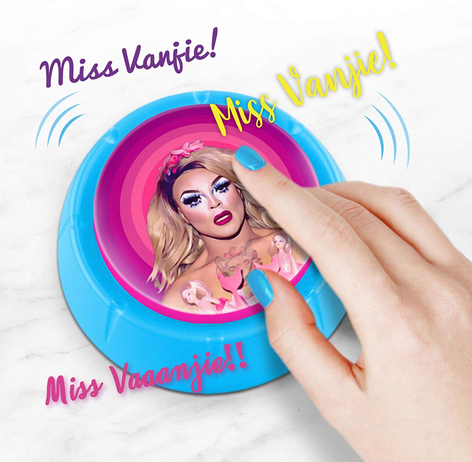 Miss Vanjie Sound Button, Celebrity Catchphrase Desktop Sound Machine, Funny Repeatable 7-Second Sound Bite Gadget