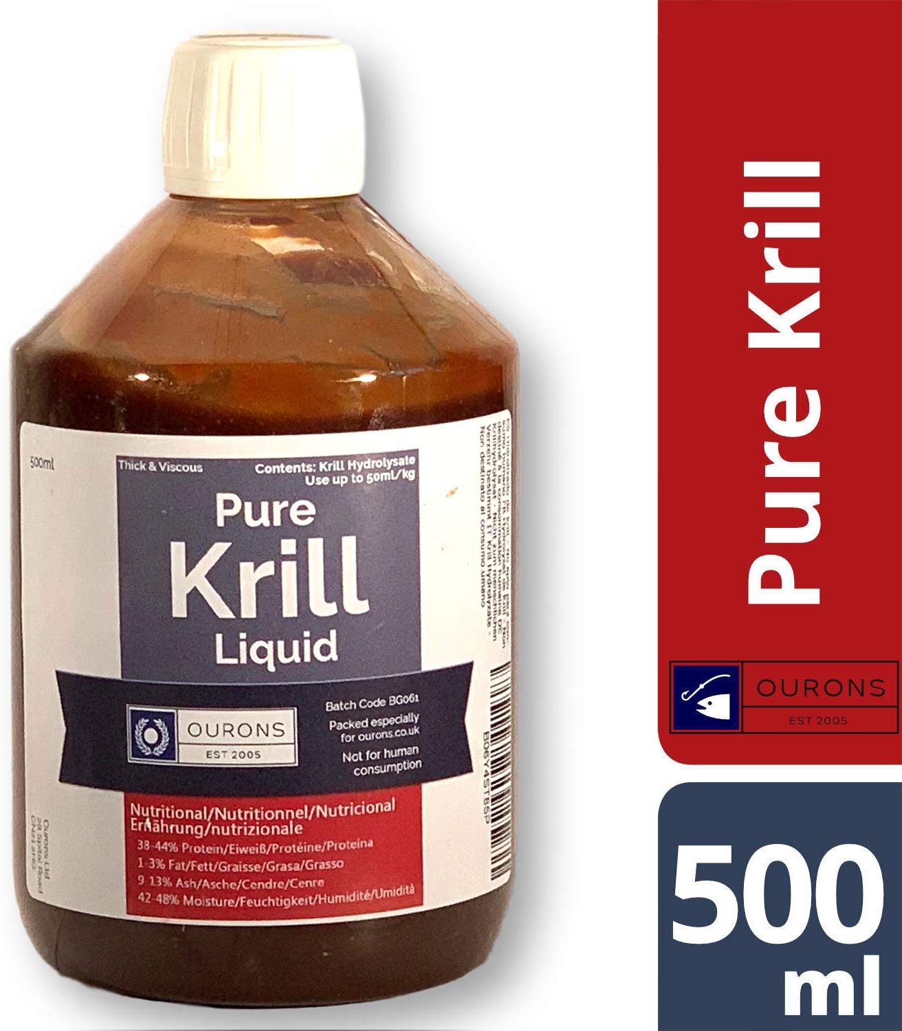Ourons 500ml Pure Krill Liquid Fish Protein Hydrolysate For Fishing