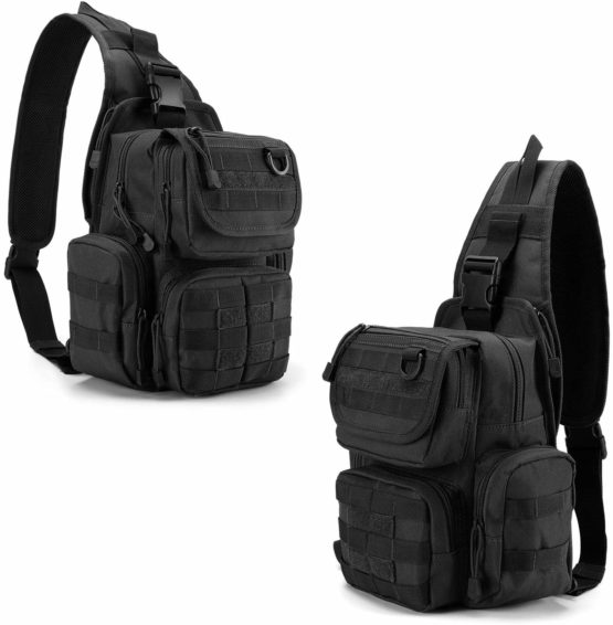 G4Free Outdoor Tactical Sling Backpack Military Sport Daypack Assault Small Shoulder Crossbody Rucksack Chest Pack for Walking Bike Cycling Camping Hiking Trekking - Image 2